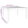 Voir la diapositive 6 : VIDAXL Table de jardin 82,5x82,5x45 cm bois massif de pin