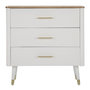 Voir la diapositive 2 : Paris Prix Commode 3 Tiroirs en Bois  Matera  80cm Blanc & Naturel