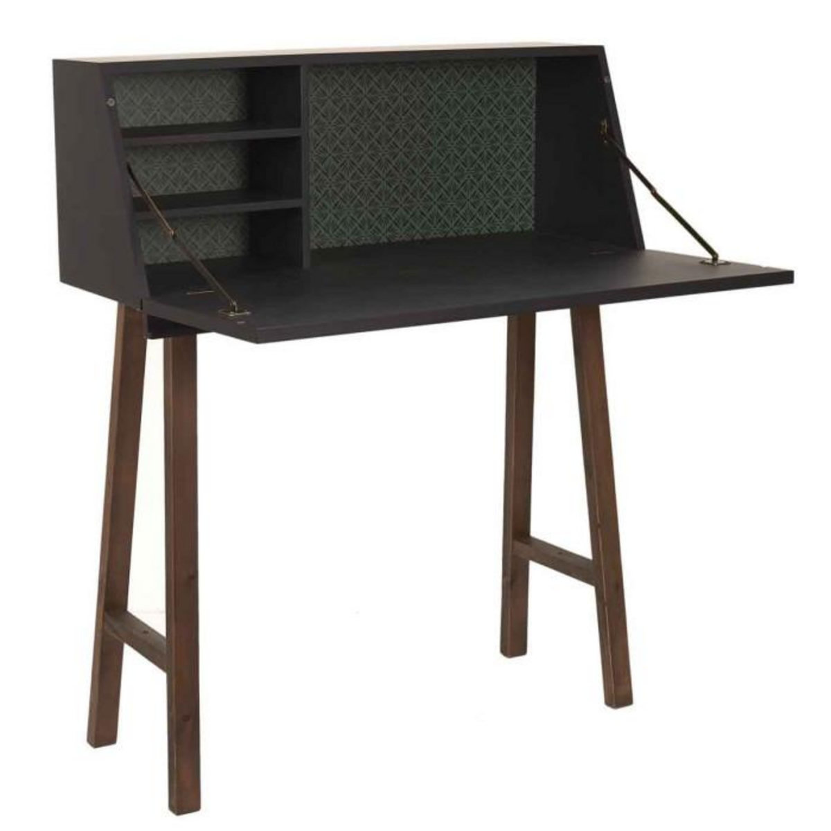 Paris Prix Bureau Cabinet Design  Emile  104cm Vert & Marron