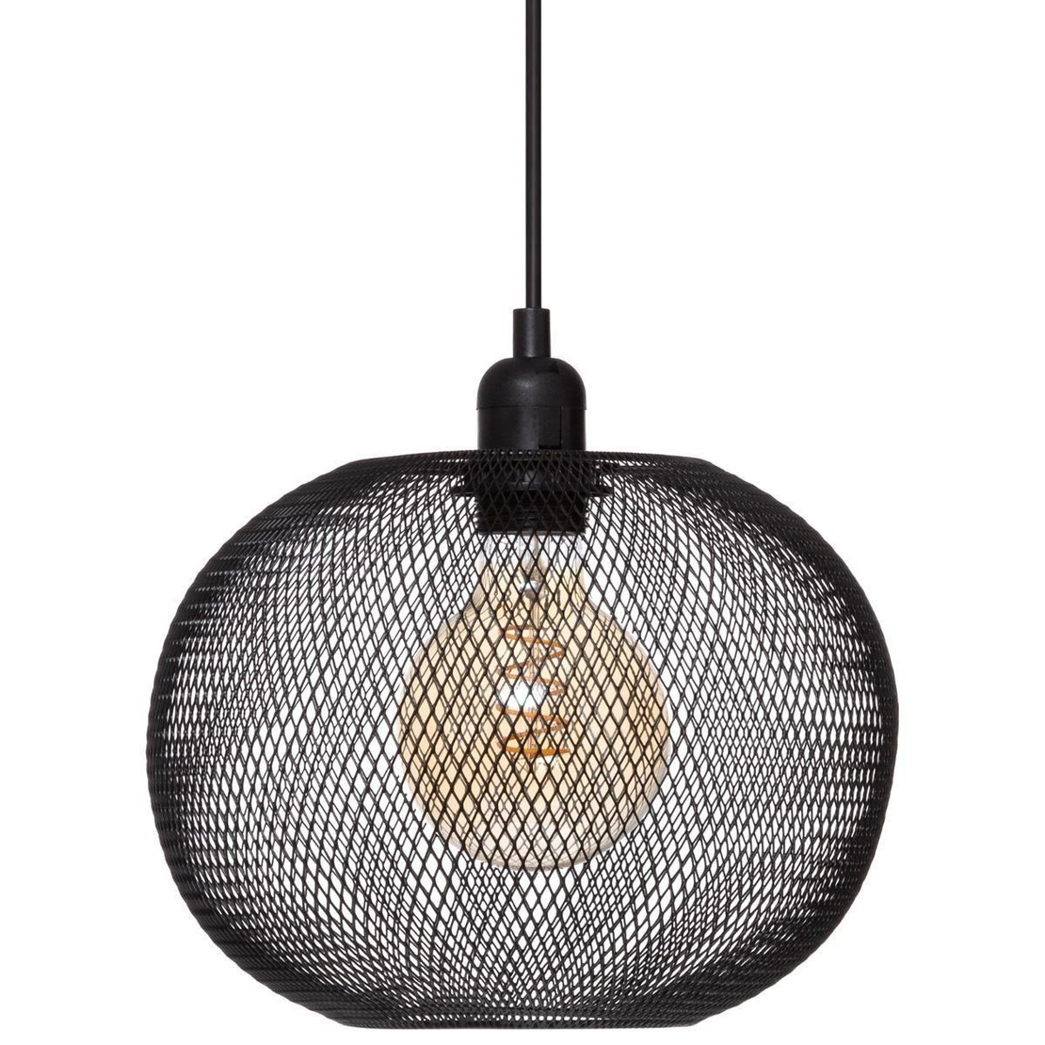 Voir la diapositive 1 : ATMOSPHERA Lampe suspension en métal  emie  25cm noir