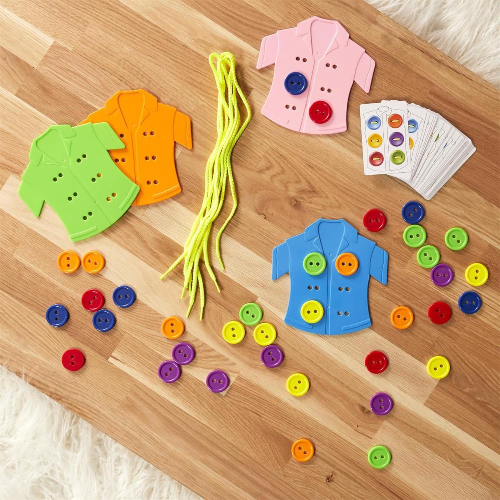 Voir la diapositive 5 : Jeux 2 momes Jeu d'Adresse Boutons  Montessori  14cm Multicolore