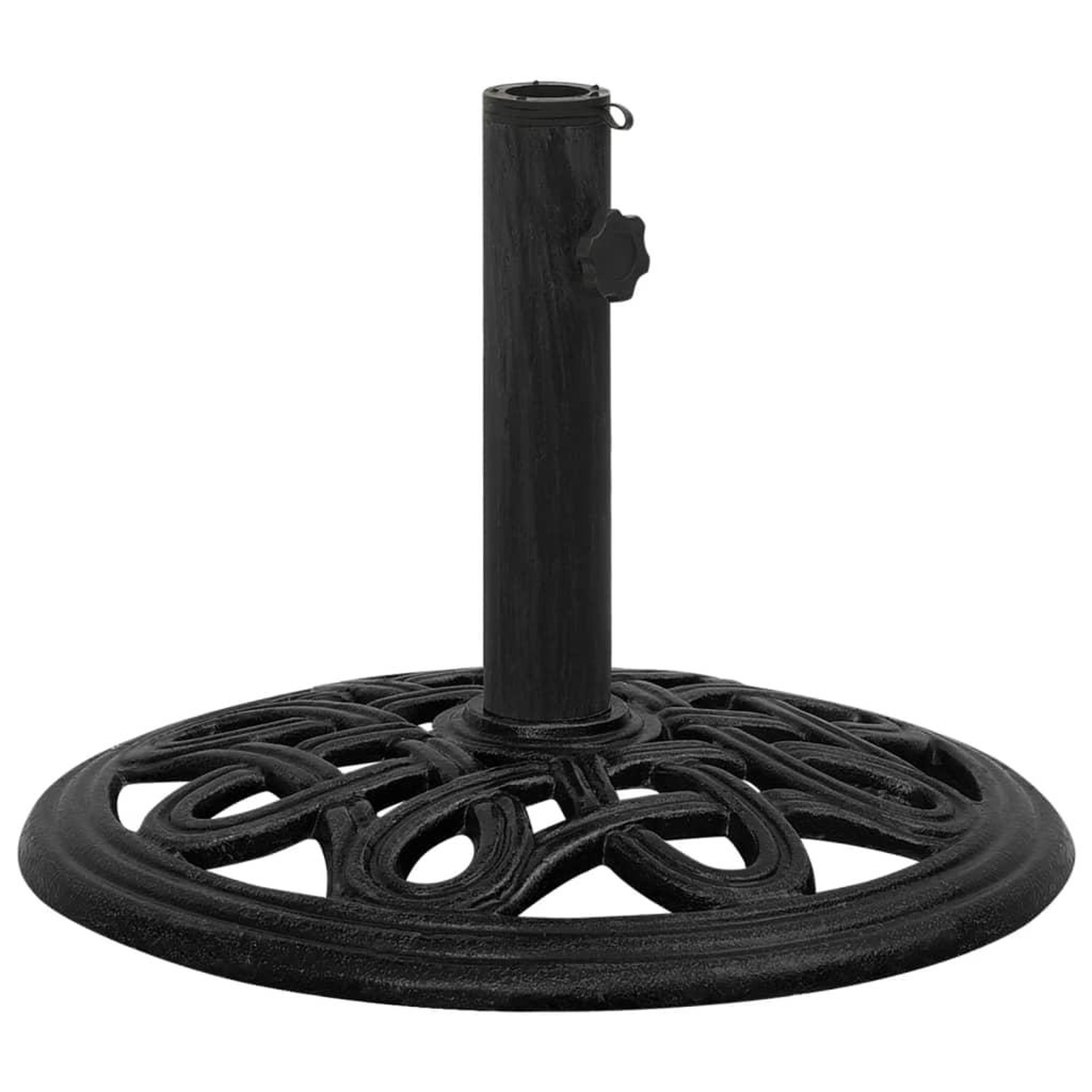 VIDAXL Socle de parasol Noir 44x44x32 cm Fonte