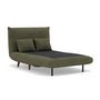 Voir la diapositive 3 : BEST MOBILIER Lumi - banquette convertible clic-clac 1 place en velours côtelé