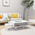 VIDAXL Table basse Blanc 105x55x32 cm Bois d'ingenierie