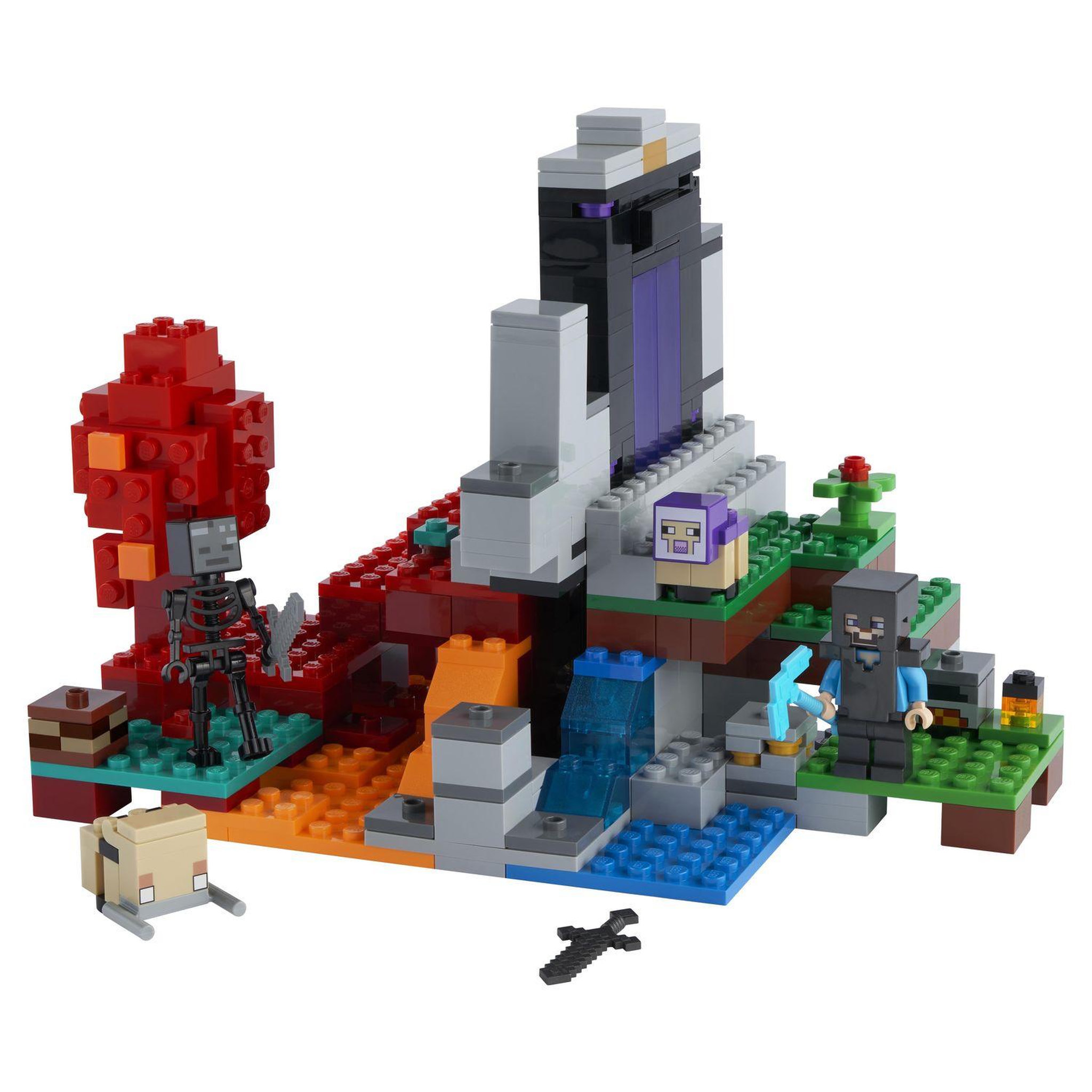 Voir la diapositive 2 : LEGO Minecraft 21172 - Le portail en ruine Jouet pour Enfants 8+ ans