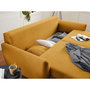 Voir la diapositive 4 : LISA DESIGN Nils - canapé droit 3 places convertible - avec coffre de rangement - velours
