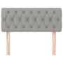 Voir la diapositive 3 : VIDAXL Tete de lit Gris clair 90x7x78/88 cm Tissu