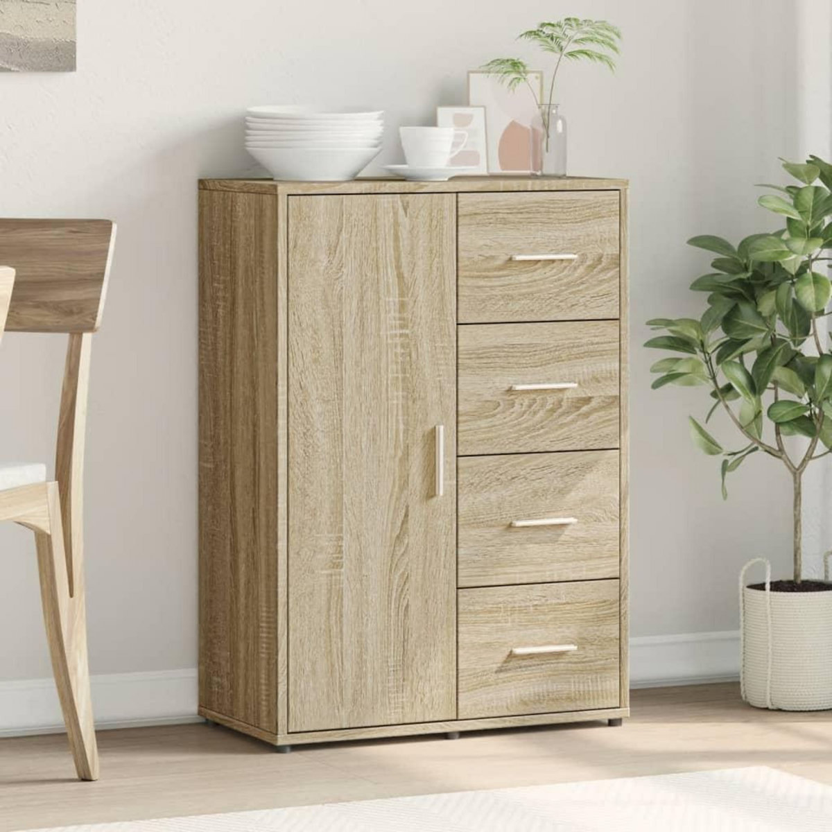 VIDAXL Buffet chene sonoma 60x31x84 cm bois d'ingenierie