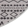 Voir la diapositive 3 : VIDAXL Tapis lavable antiderapant φ120 cm noir et blanc