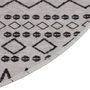 Voir la diapositive 3 : VIDAXL Tapis lavable antiderapant φ120 cm noir et blanc
