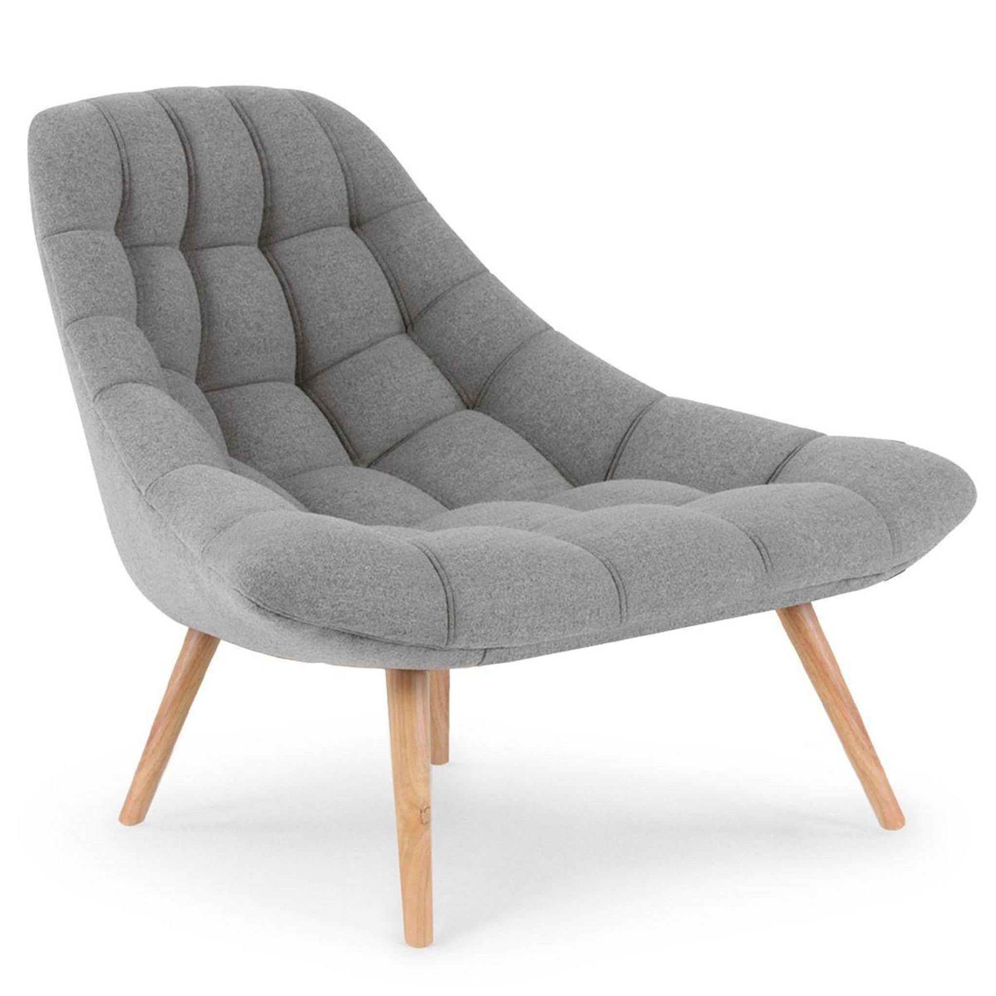 Voir la diapositive 1 : Paris Prix Fauteuil scandinave en tissu  johan 102cm gris