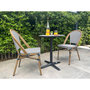 Voir la diapositive 5 : Paris Prix Ensemble Table de Jardin & 2 Chaises  Bistro  60cm Bleu