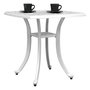 Voir la diapositive 4 : VIDAXL Table de jardin blanc 53x53x53 cm aluminium coule
