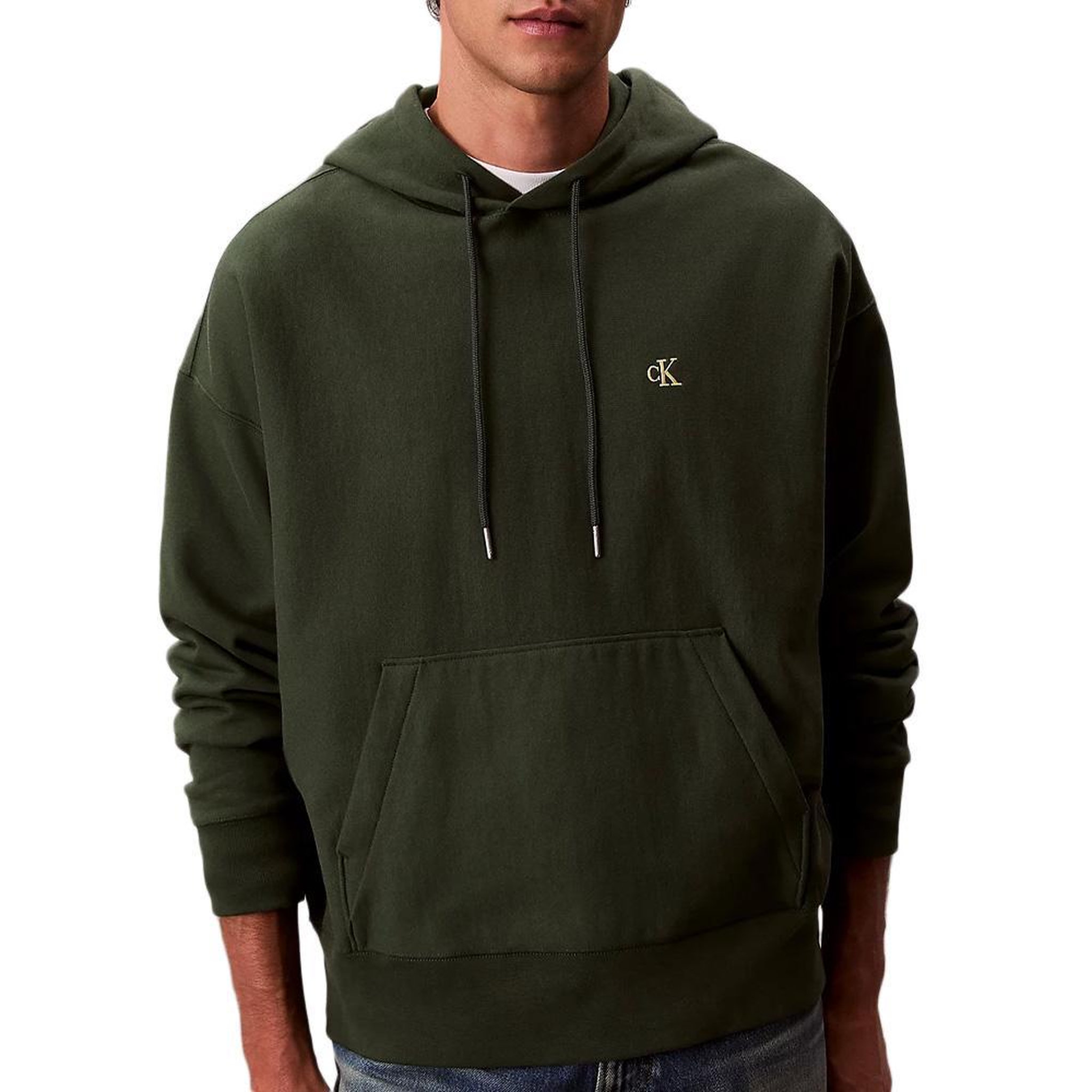 CALVIN KLEIN JEANS Sweat à Capuche Vert Homme Calvin Klein Jeans Premium Terry. Coloris disponibles : Vert