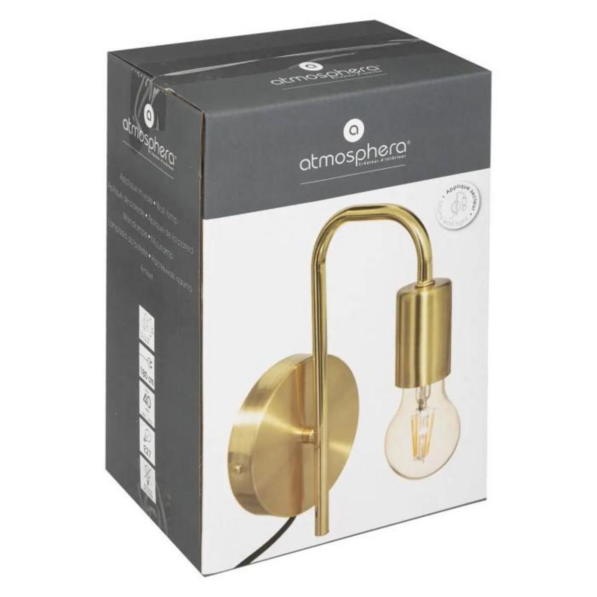 ATMOSPHERA Applique Murale Design  Keli  25cm Or