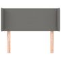 Voir la diapositive 3 : VIDAXL Tete de lit avec oreilles Gris fonce 83x16x78/88 cm Tissu