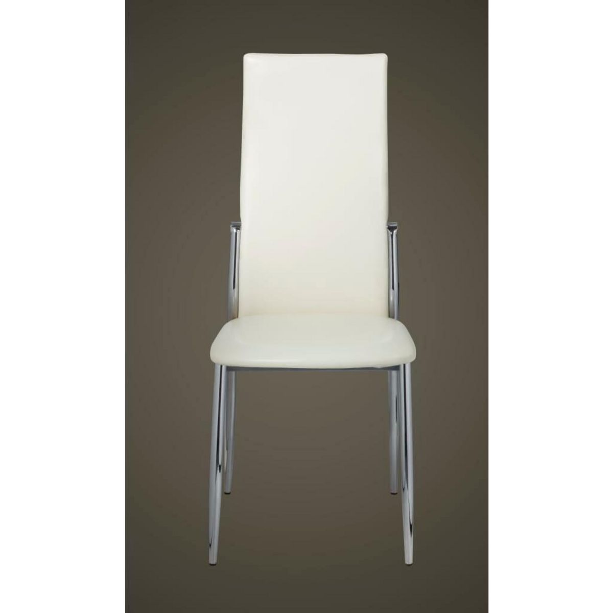 VIDAXL Chaises a manger lot de 4 blanc similicuir