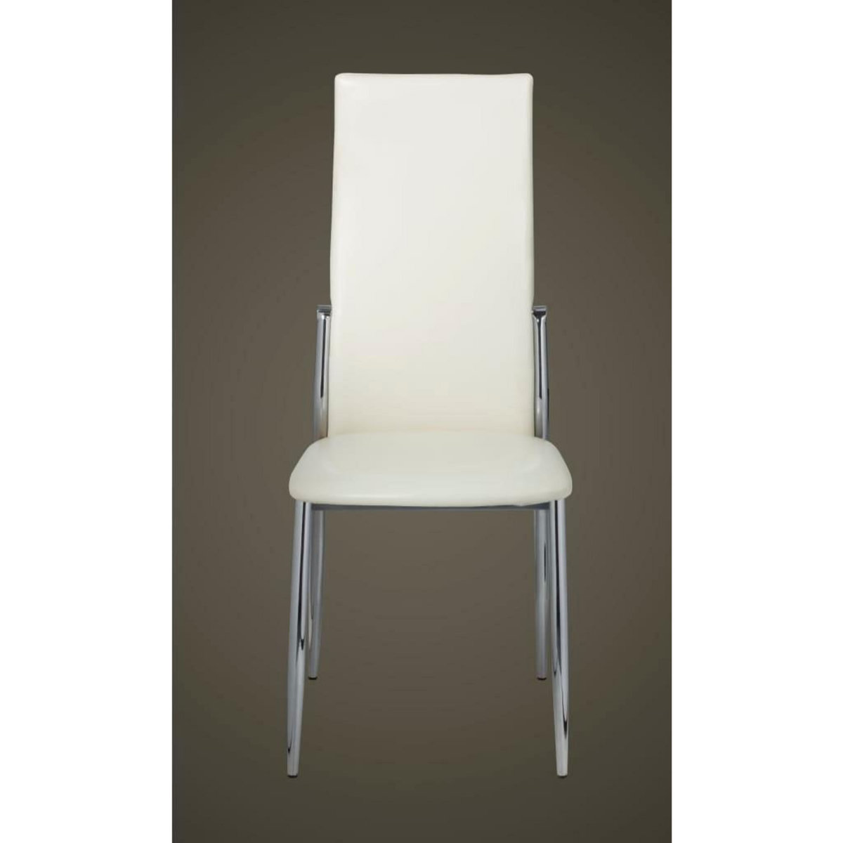 VIDAXL Chaises a manger lot de 4 blanc similicuir