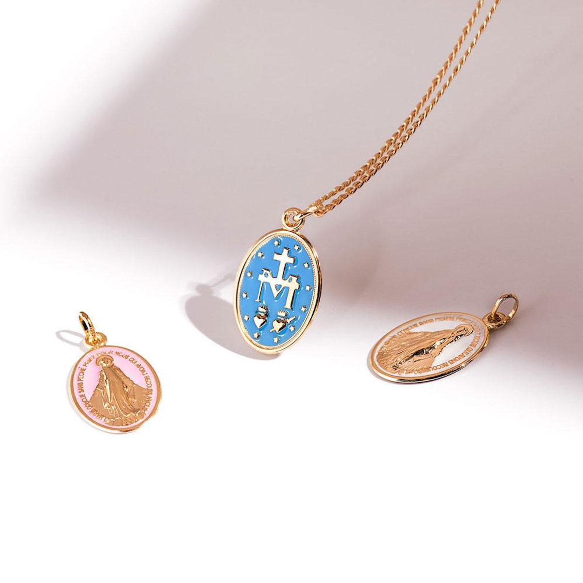 L'ATELIER D'AZUR Médaille Or 18 Carats 750 Jaune Vierge Miraculeuse - Chaîne Offerte