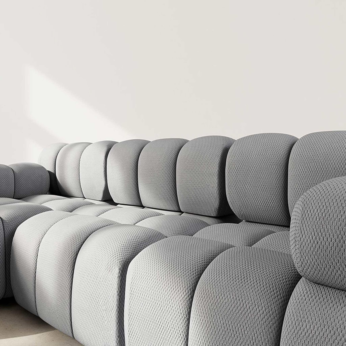 LISA DESIGN Ruby - canapé modulable d'angle gauche 4 places en velours texturé