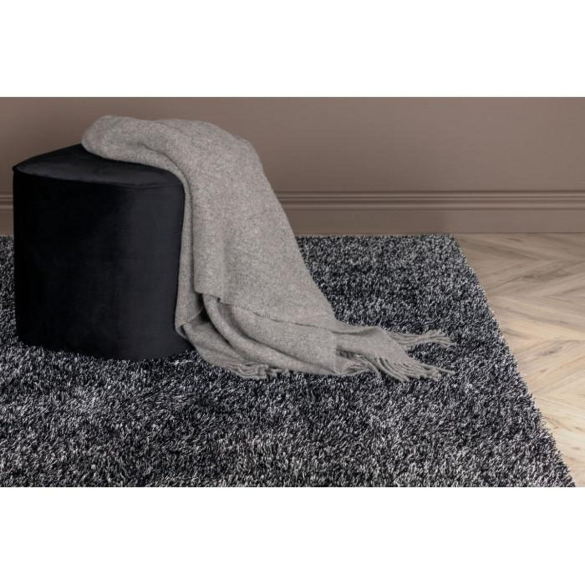 Paris Prix Tapis Déco  Mattis  160x230cm Gris Anthracite