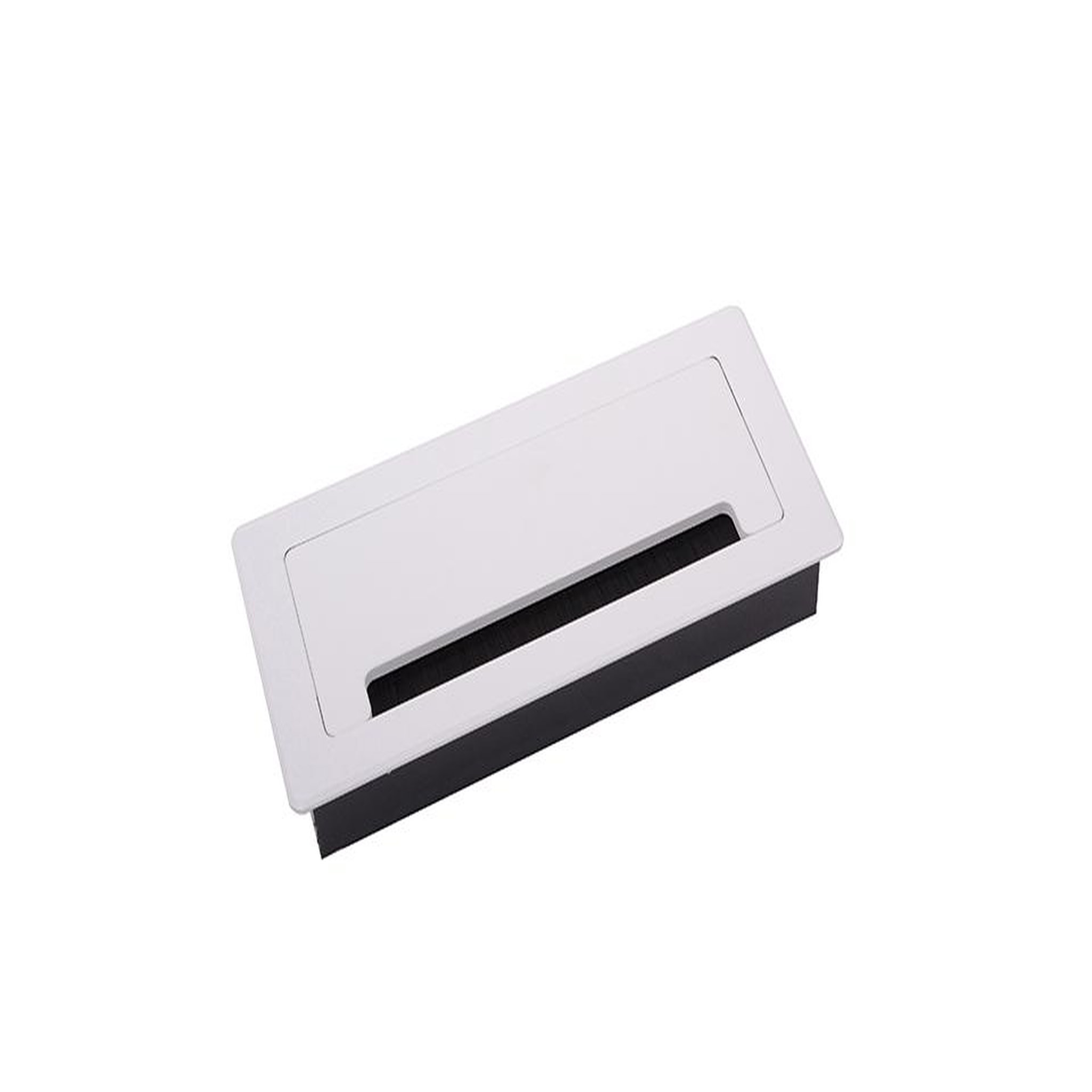 CENTRALE BRICO Passe-câble avec amortisseur alu 200x90x28mm blanc mat