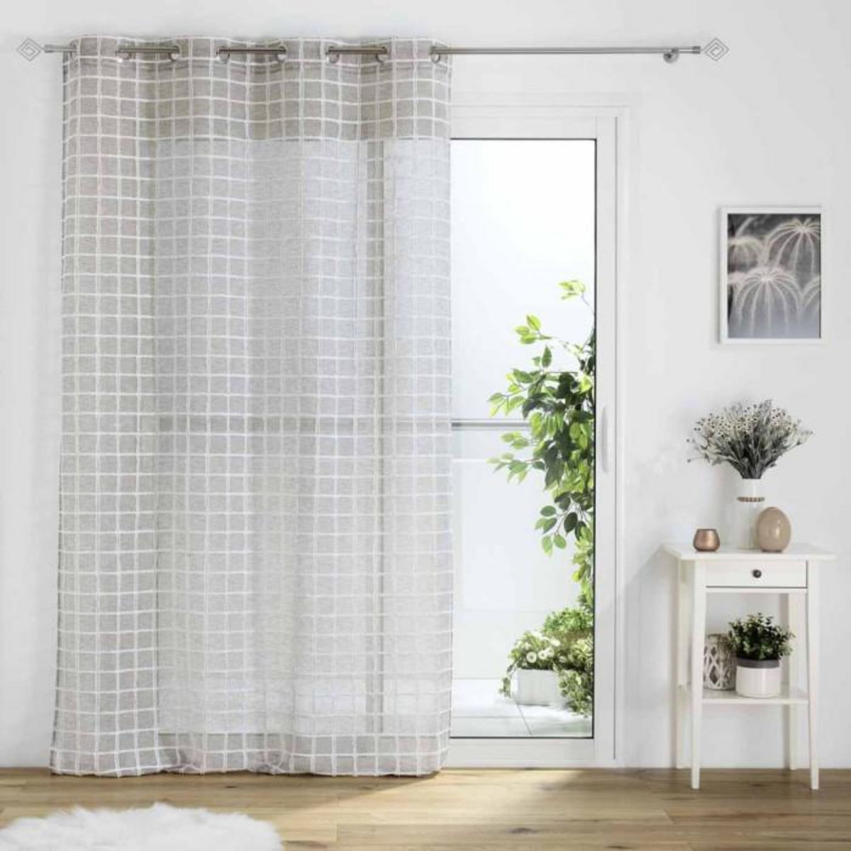 Paris Prix Rideau Voilage à Œillets  Karrona  140x240cm Taupe