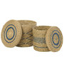 Voir la diapositive 2 : Paris Prix Lot de 2 Paniers de Rangement  Seann  32cm Naturel & Bleu