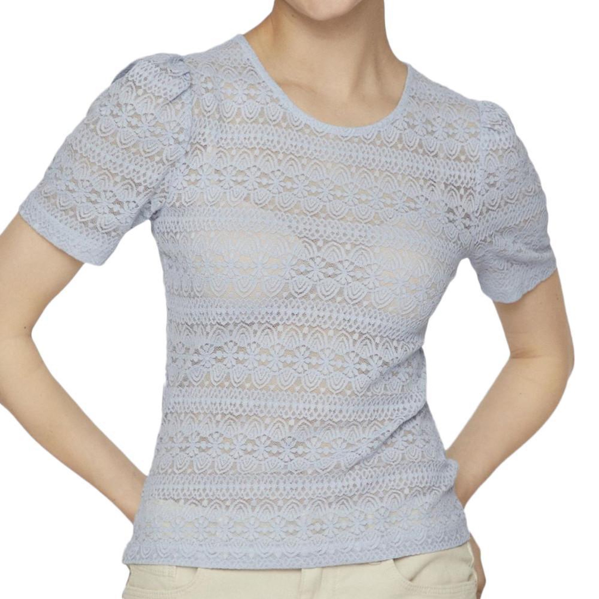 Vila T-Shirt Bleu Vila Femme Vichikka. Coloris disponibles : Bleu