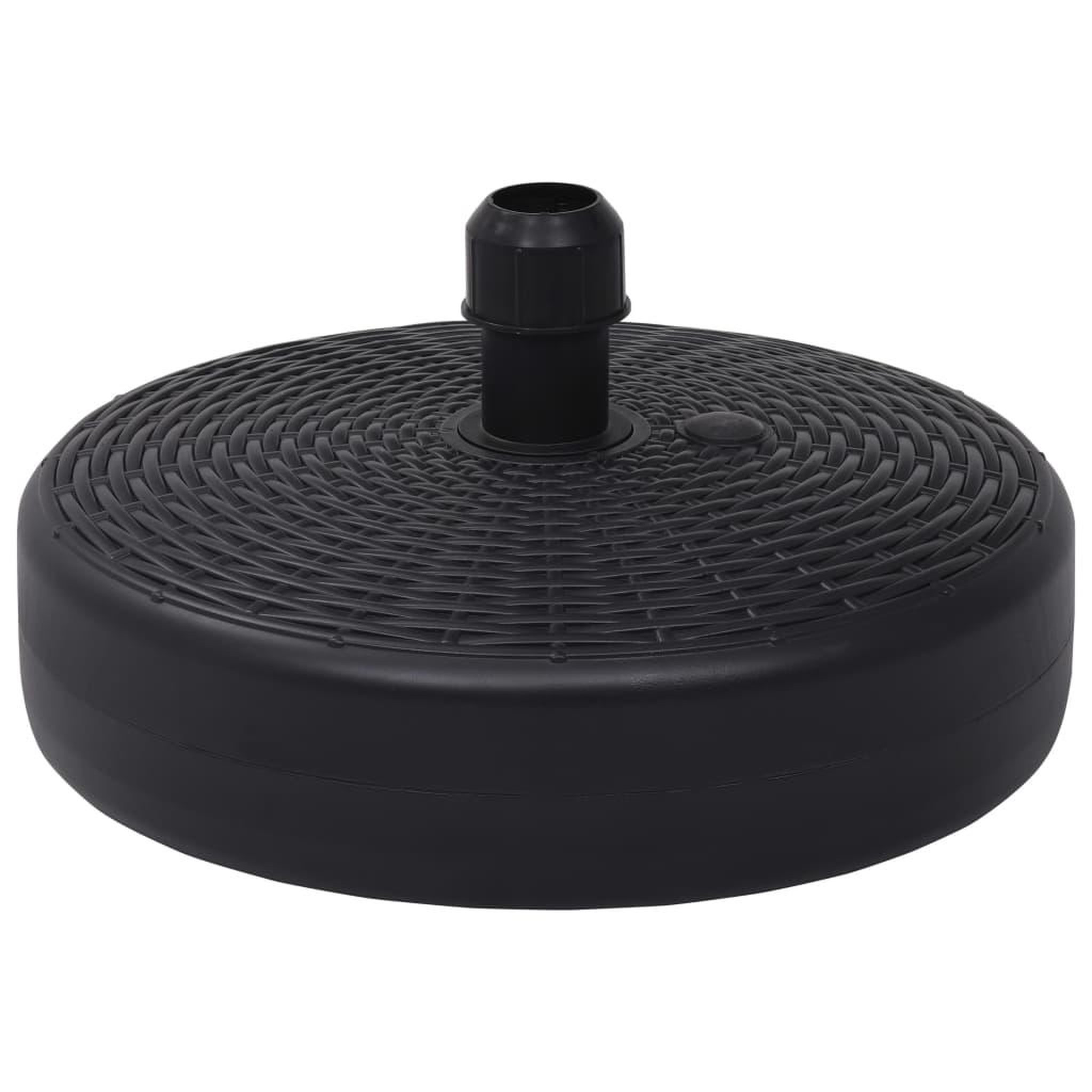 VIDAXL Socle de parasol rempli de sable/d'eau 24 l noir