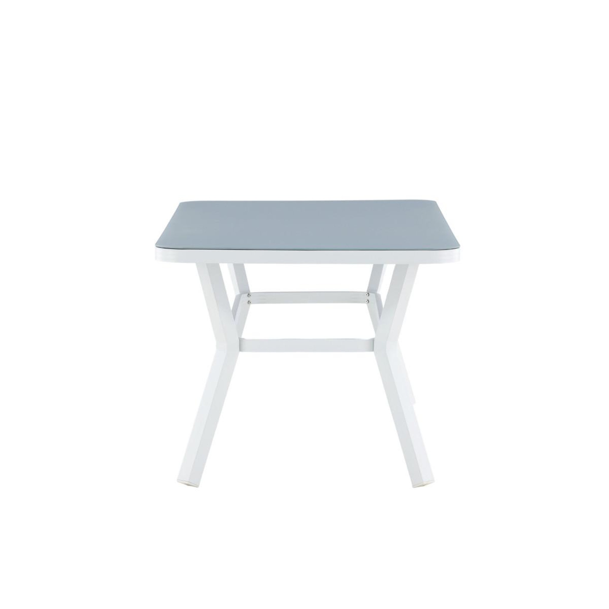 Voir la diapositive 2 : Paris Prix Table de jardin  virya  160cm blanc & gris