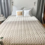 Voir la diapositive 4 : Paris Prix Couvre-lit en Microfibre  Tessa  220x240cm Naturel