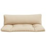 Voir la diapositive 4 : VIDAXL Coussins de palette lot de 2 beige tissu