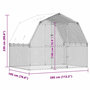 Voir la diapositive 6 : VIDAXL Cage a poules avec toit et porte argente acier galvanise