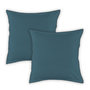 Voir la diapositive 1 : FUTURE HOME Lot de 2 taies d'oreiller unies en coton finition bourdon
