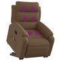 Voir la diapositive 3 : VIDAXL Fauteuil de massage inclinable Marron Tissu