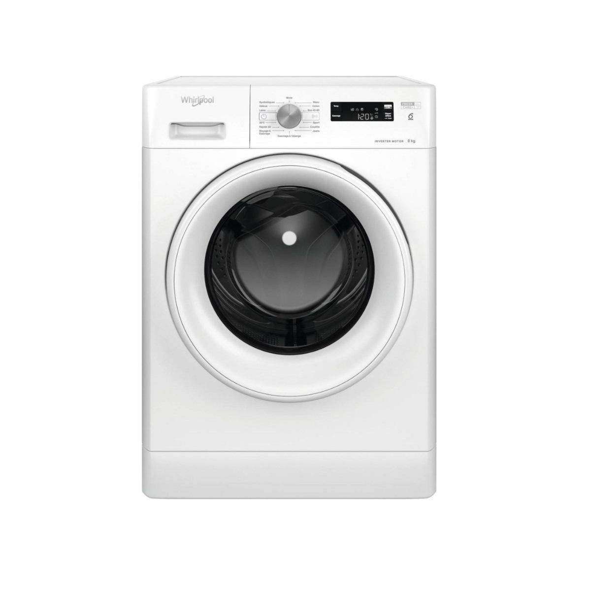 Whirlpool Lave-linge frontal 8kg 1200 tours/min - PFFS38258WFR