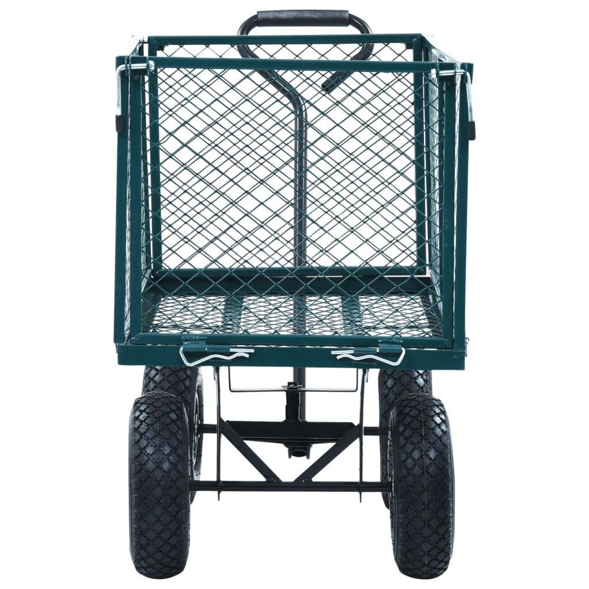 VIDAXL Chariot a main de jardin Vert 350 kg