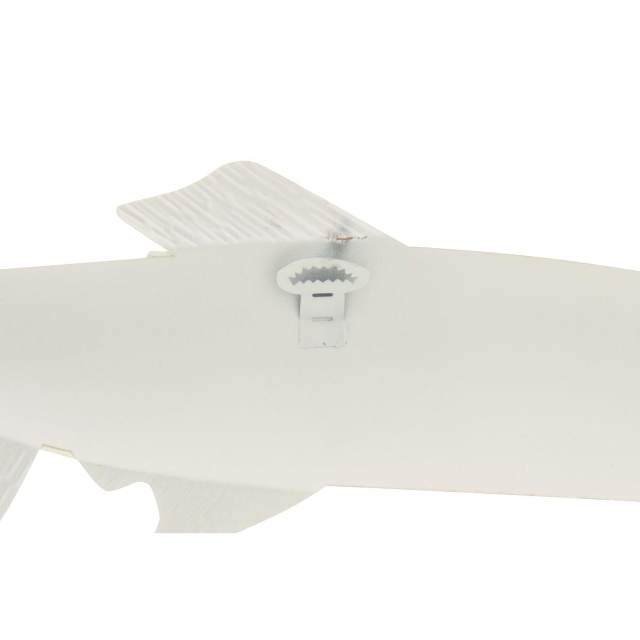 Voir la diapositive 2 : J-LINE Déco murale poisson en métal  marée  59cm bleu