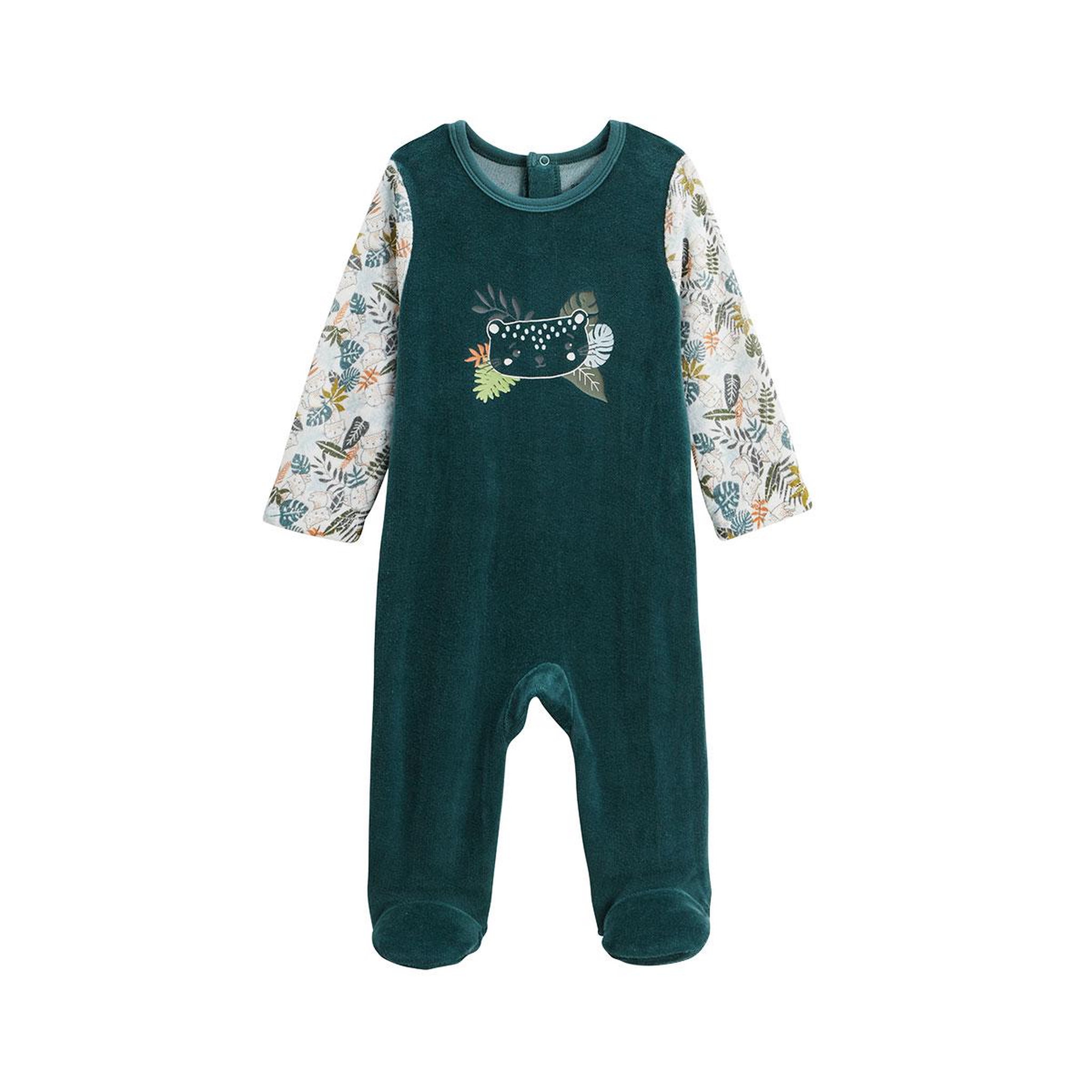 Voir la diapositive 1 : Petit Béguin Pyjama bébé en velours Canopée