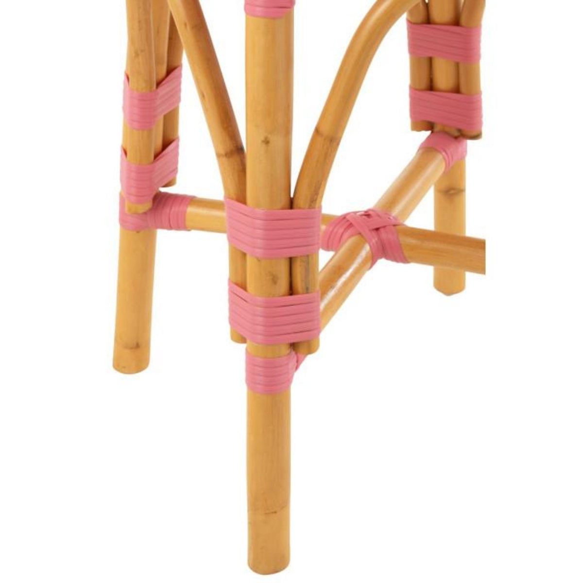 Paris Prix Tabouret en Rotin  Danial  44cm Rose