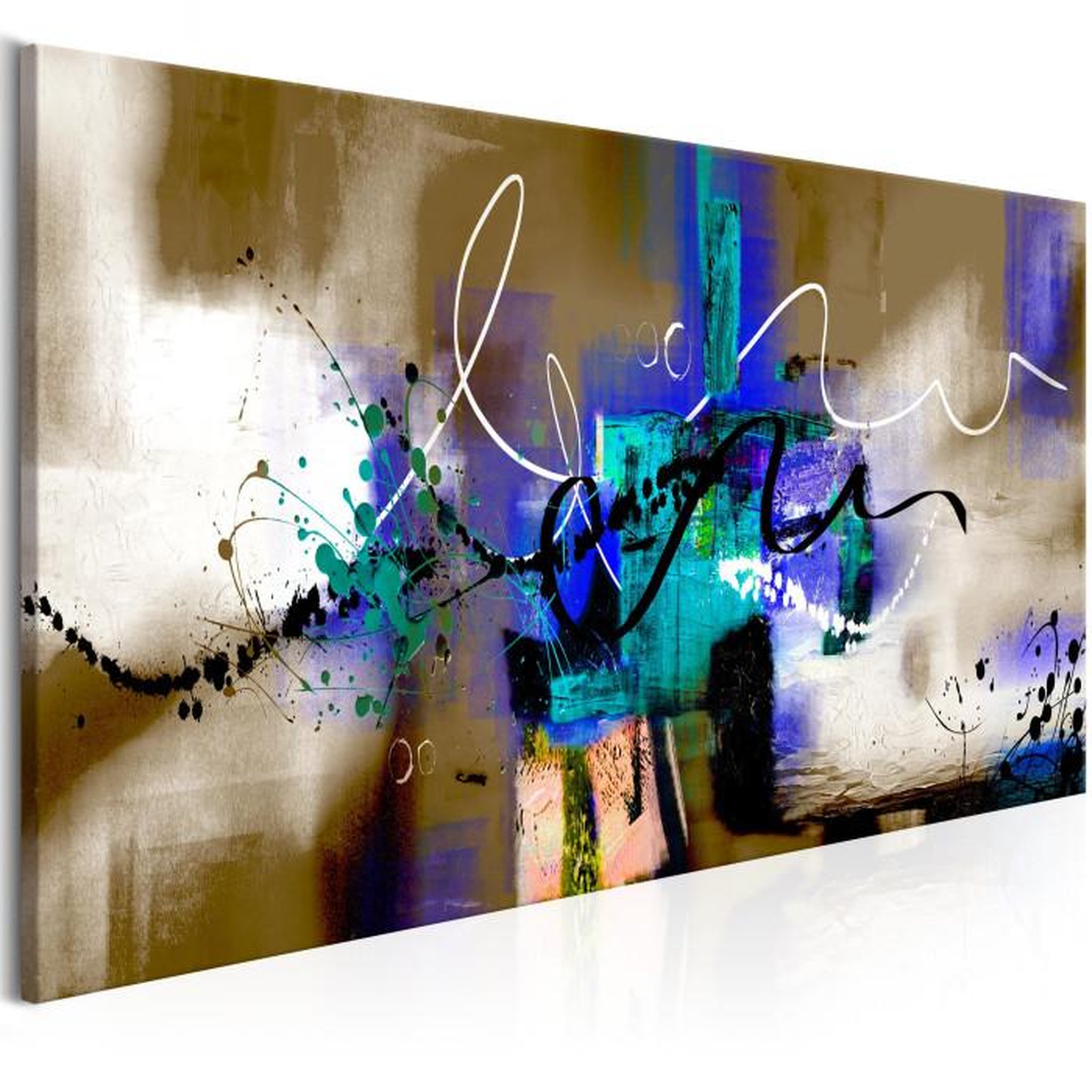 Paris Prix Tableau Imprimé  Crazy Serpentines Brown Narrow. Coloris disponibles : Multicolore