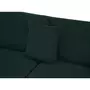 Canapé d'angle gauche panoramique convertible tissu velours 5 places RECEPTION