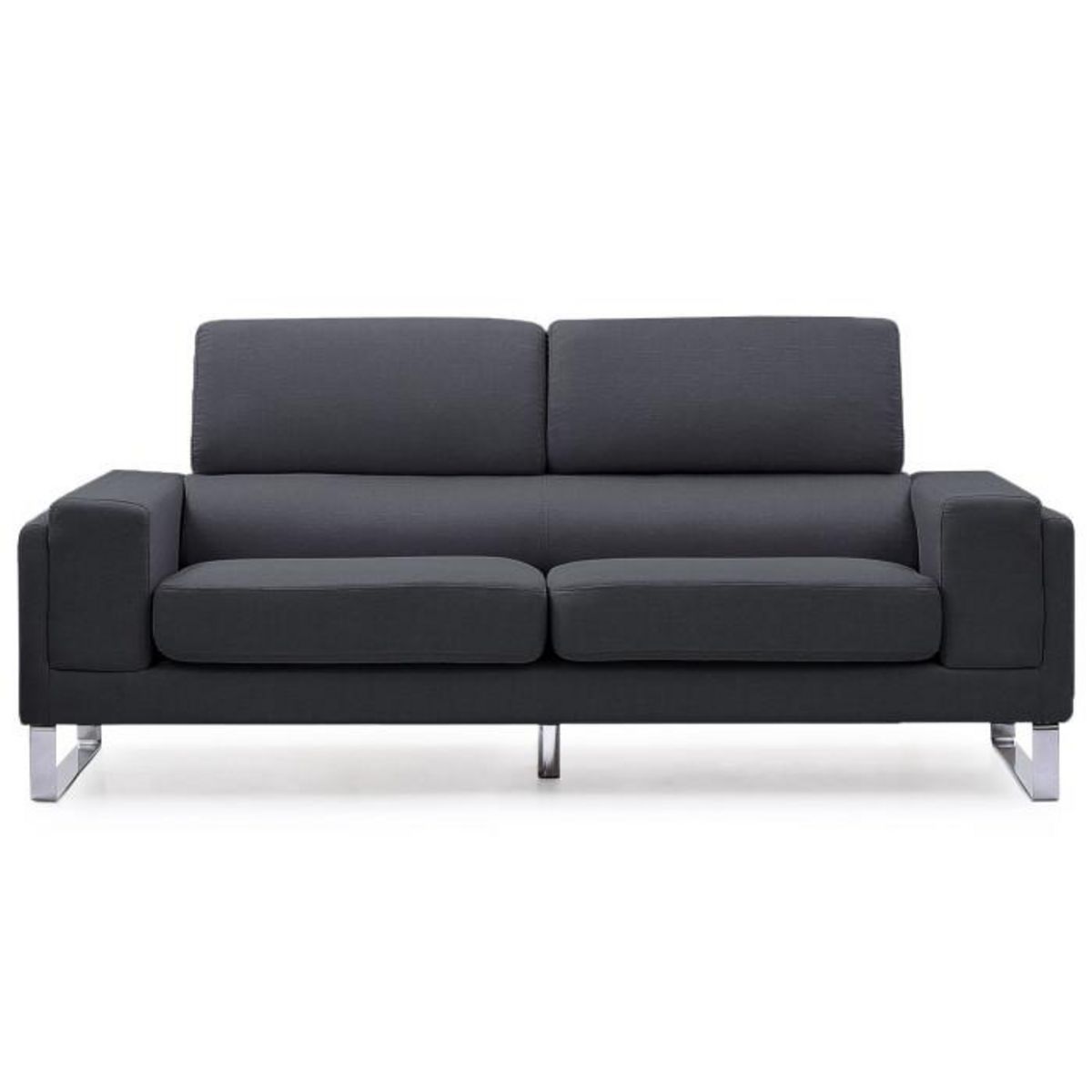 Paris Prix Canapé 3 Places Tissu  Ezekiel  198cm Noir