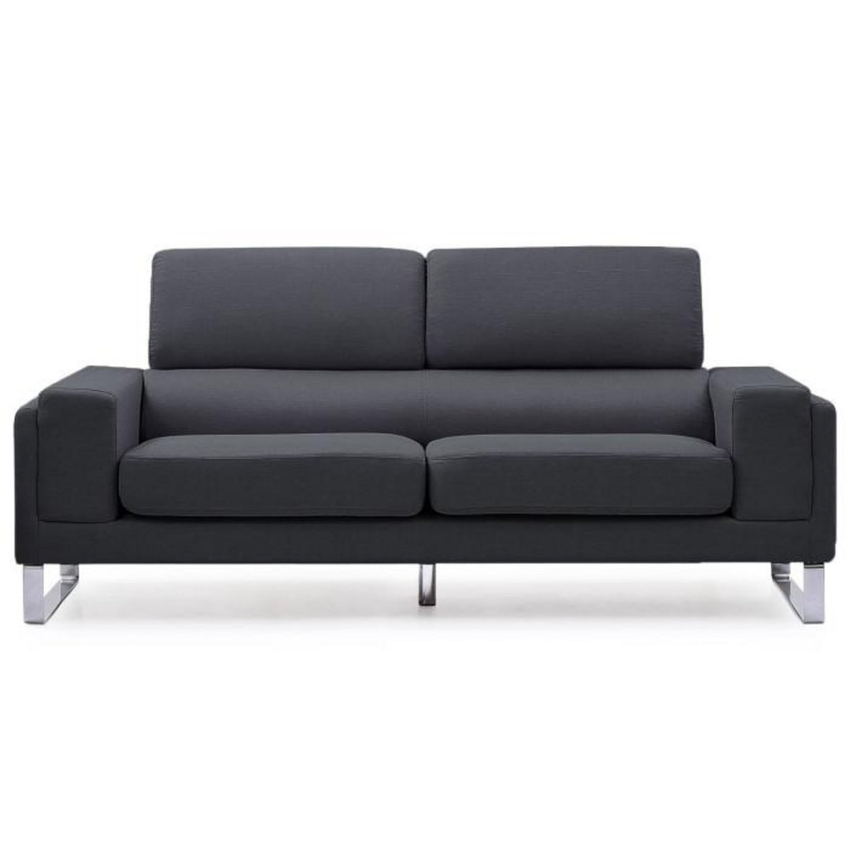 Paris Prix Canapé 3 Places Tissu  Ezekiel  198cm Noir