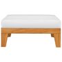Voir la diapositive 2 : VIDAXL Repose-pied sectionnel avec coussin blanc creme Bois d'acacia