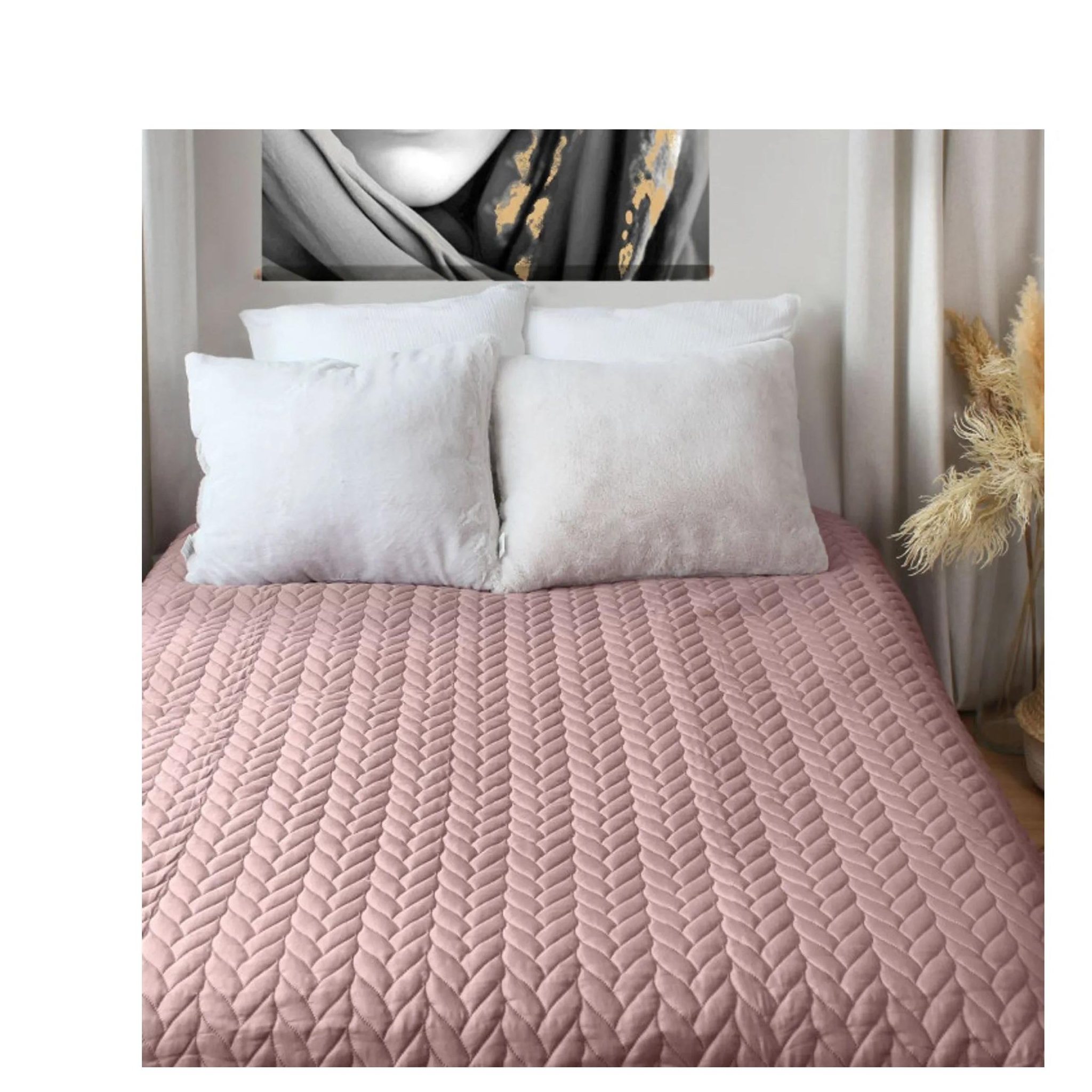 Voir la diapositive 2 : Eden Couvre-lit en microfibre effet tresse