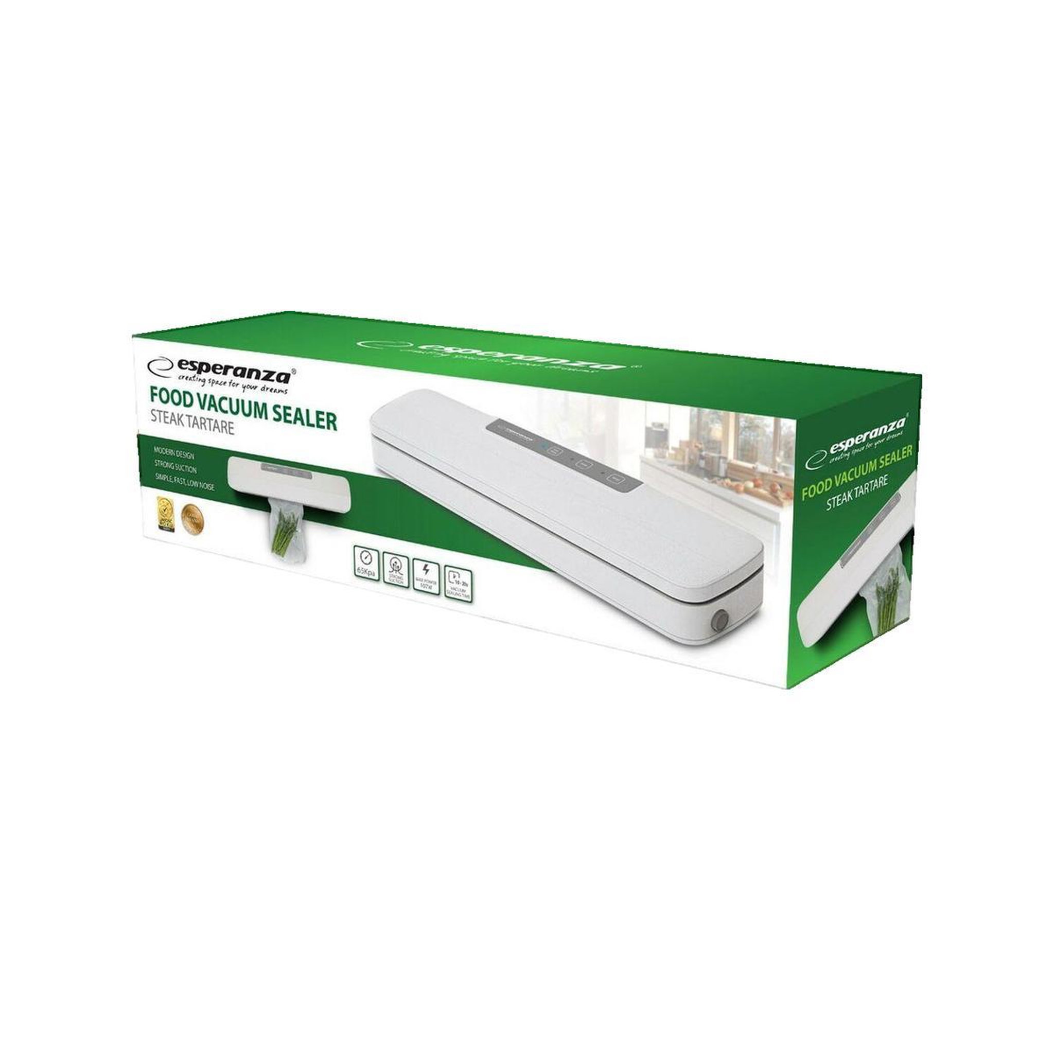Voir la diapositive 3 : ESPERANZA Scelleuse sous vide Esperanza EKV001 blanche