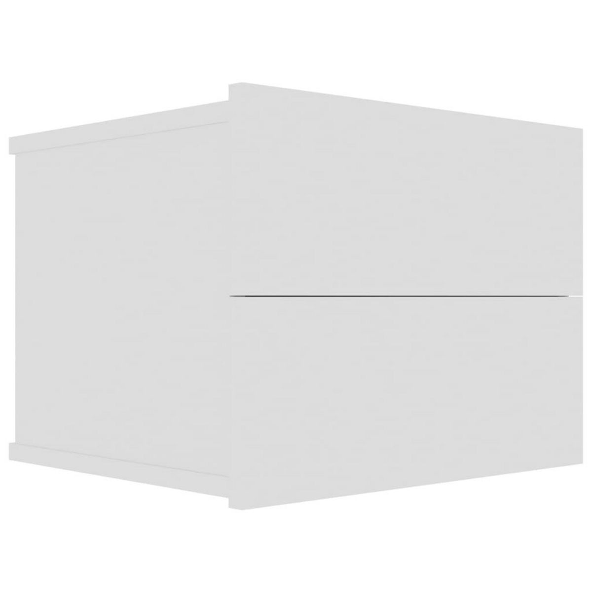 VIDAXL Table de chevet Blanc 40x30x30 cm Bois d'ingenierie