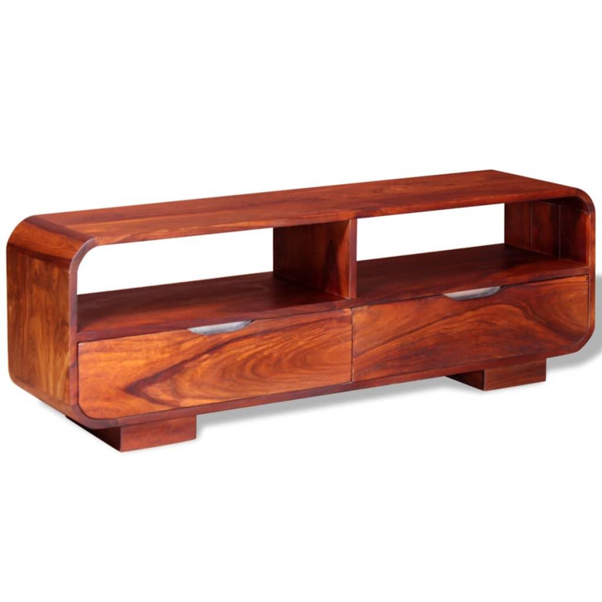 Voir la diapositive 3 : VIDAXL Meuble TV Bois massif 116x30x40 cm